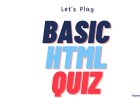 HTML Quiz - BASIC
