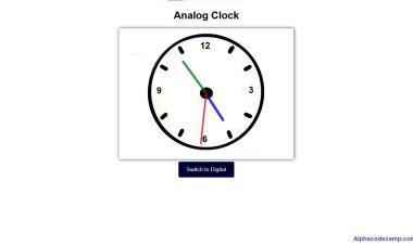 How to create digital and analog clock using html, css, JavaScript with source code