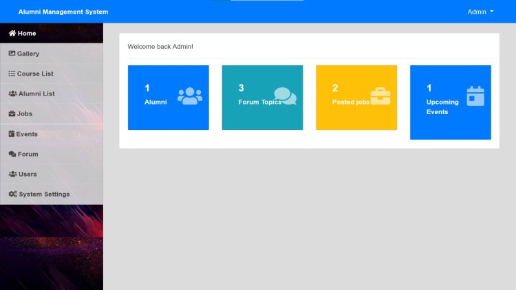 Complete online alumni management system script using PHP MYSQL source code