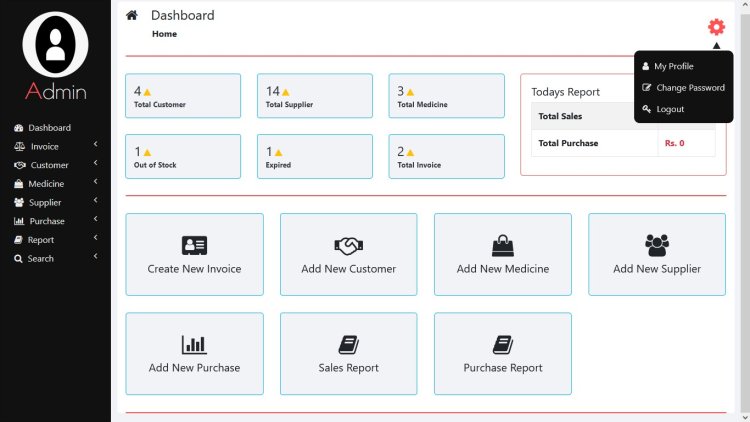Online Pharmacy management system in PHP and MYSQL