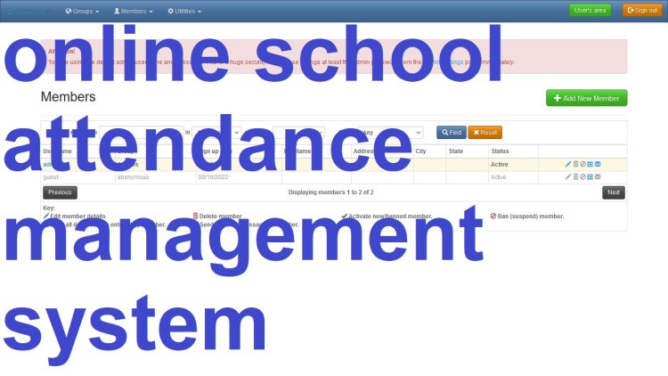 Online attendance management system script using PHP