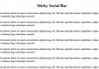 How to create a sticky social bar using html, CSS