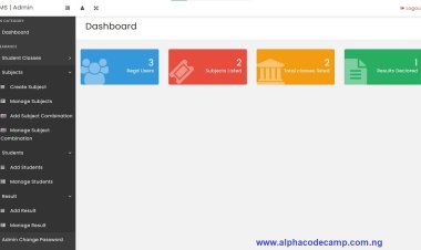 Student Result Management System in PHP