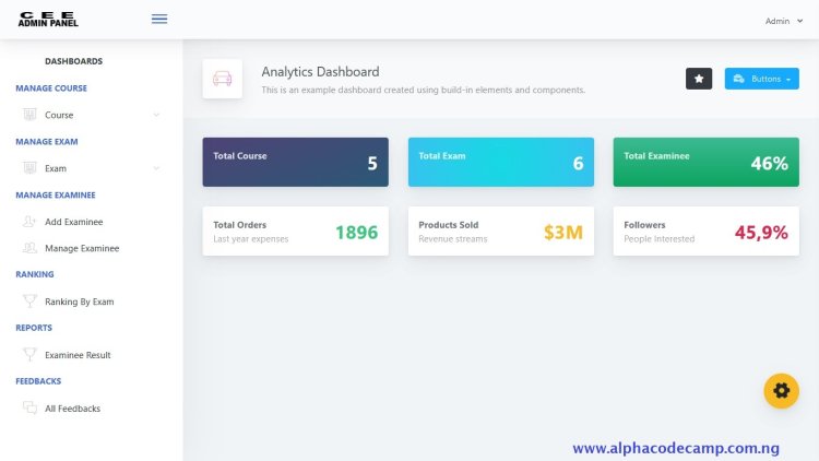 Online examination system in PHP